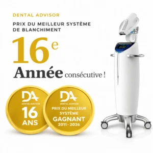 Prix du meilleur système de blanchiment dentaire récompensé 16 années consécutives – technologie professionnelle utilisée chez Helvetic Clinics Budapest